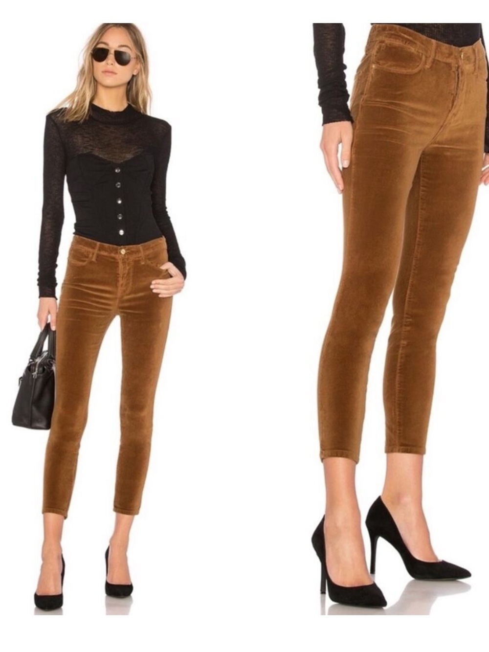 FRAME Women’s Le High Pants in Rust